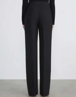 Best Lafayette 148 New York Wool-Silk Crepe Gates Pant Buff