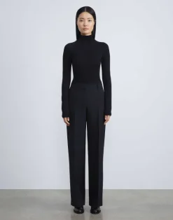 Best Lafayette 148 New York Wool-Silk Crepe Sullivan Pant Black
